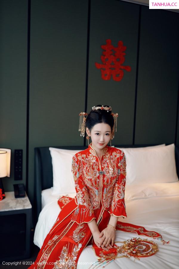 唐安琪  [XiuRen]高清写真图 2024.08.05 No.8972 唐安琪 性感新娘装第3张图片